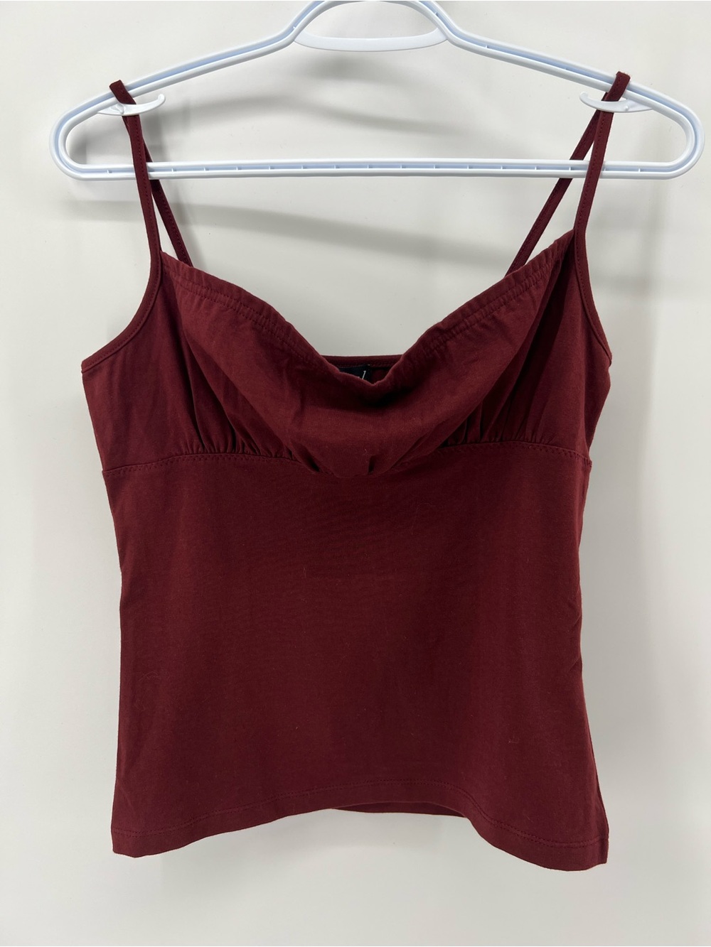 Vintage Y2K Wet Seal Women's Medium Burgundy Camisole Tank Top
